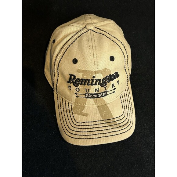 Remington Country Flex Fit Hat Size S/M Beige Black Large R Print Hunting - Picture 1 of 11